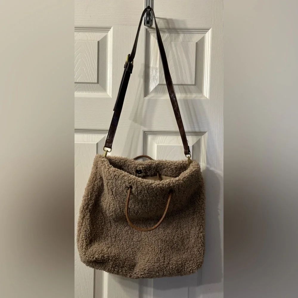 Anthropologie Brown Shoulder Bag with Cozy Texture
